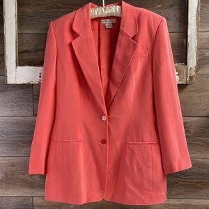 Chaus Ladies Dress Jacket Blazer, Size 12, Coral , Silk